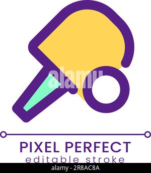 Ping-pong pixel Perfect RGB couleur icône de l'interface utilisateur Illustration de Vecteur