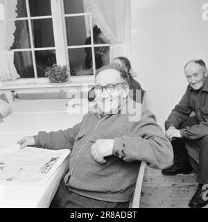 Courant 18-7-1960: Strømbu-Kara six anciens bacheliers ont une pension à Sollia et le rendent si confortable pour les invités qu'ils reviennent vingt ans de suite. Photo: Aage Storløkken / Aktuell / NTB ***PHOTO NON TRAITÉE*** Banque D'Images