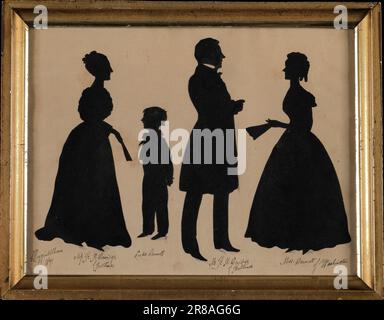 Quatre figures sur pied 1841 par Higginbotham, n.d. Banque D'Images