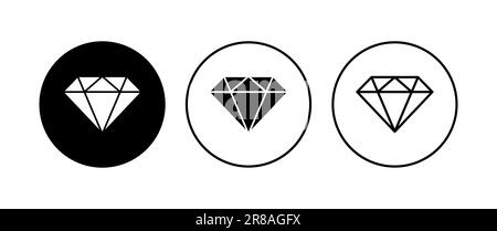 Jeu d'icônes en losange. icône de vecteur pierres précieuses en losange. Illustration de Vecteur