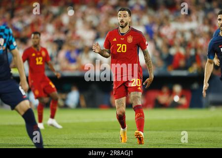 Rotterdam, pays-Bas. 18th juin 2023. Joselu (ESP) football : finale de la Ligue des Nations de l'UEFA entre la Croatie 0 (PK 4-5) 0 Espagne au Stadion Feijenoord 'de Kuip' à Rotterdam, pays-Bas . Crédit: Mutsu Kawamori/AFLO/Alay Live News Banque D'Images