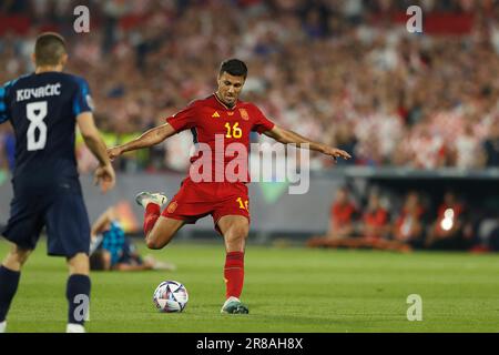 Rotterdam, pays-Bas. 18th juin 2023. Rodri (ESP) football : finale de la Ligue des Nations de l'UEFA entre la Croatie 0 (PK 4-5) 0 Espagne au Stadion Feijenoord 'de Kuip' à Rotterdam, pays-Bas . Crédit: Mutsu Kawamori/AFLO/Alay Live News Banque D'Images