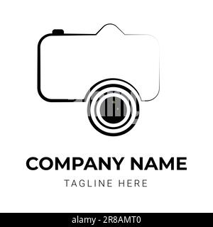 Modèle de conception du logo de l'appareil photo abstrait Illustration de Vecteur