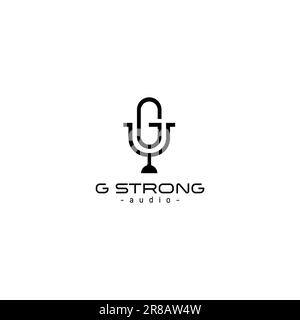 Logo microphone lettre G. Logo G Voice Illustration de Vecteur