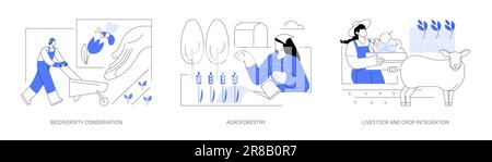 Agriculture durable concept abstrait illustrations vectorielles. Illustration de Vecteur