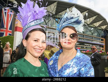 Londres, Royaume-Uni. 20th juin 2023. Racegoers le premier jour de Royal Ascot à l'hippodrome d'Ascot. Credit: Imagetraceur/Alamy Live News Banque D'Images