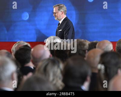 Prague, République tchèque. 20th juin 2023. Le Premier ministre tchèque Petr Fiala assiste à la cérémonie de gala du 30th° anniversaire de la République tchèque dans la salle d'espagnol du château de Prague, Prague, République tchèque, 20 juin, 2023. Credit: Michal Krumphanzl/CTK photo/Alay Live News Banque D'Images