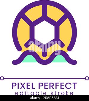 Boule pour water-polo pixel Perfect RVB couleur icône de l'interface utilisateur Illustration de Vecteur