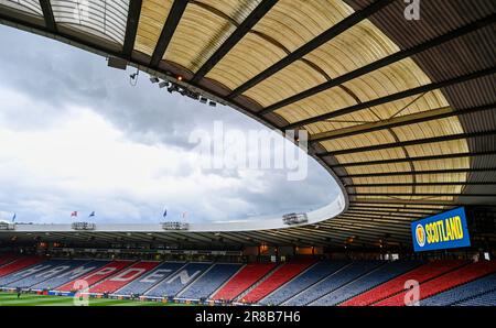 Glasgow, Royaume-Uni. 20th juin 2023. Le stade avant le match de qualification de l'UEFA European Championship à Hampden Park, Glasgow. Crédit photo à lire: Neil Hanna/Sportimage crédit: Sportimage Ltd/Alay Live News Banque D'Images