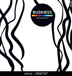 Infographie d'entreprise. Présentation avec éléments de graphique, diagramme avec étapes, processus. Schéma de modèle vectoriel pour le concept commercial créatif Illustration de Vecteur