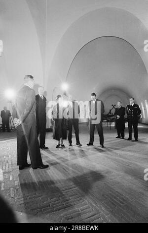 Courant 15-2-1960: Majestés rencontrer un couple royal suédois vital lors d'une visite réussie en Norvège. Photo: Sverre A. Børretzen / Aage Storløkken / Aktuell / NTB ***PHOTO NON TRAITÉE*** Banque D'Images