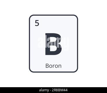Graphique d'éléments chimiques de bore pour les conceptions scientifiques. Illustration de Vecteur