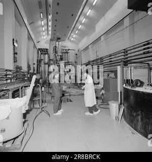 Réel 45-7-1960: Pour la vapeur atomique complète comme premier pays en dehors des grandes puissances, la Norvège a construit le réacteur nucléaire à Kjeller en 1950. Aujourd'hui, la Norvège a poursuivi en construisant le premier réacteur à eau lourde bouillante du monde à Halden. Photo: Ivar Aaserud / Aktuell / NTB ***PHOTO NON TRAITÉE*** Banque D'Images