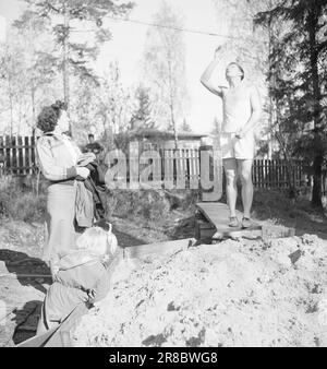 Réel 11-1948: La chanson et le saut forment une résidence commune. La chanteuse d'opéra Anne Brown épouse ski Jumper Thorleif Schjelderup.photo: Sverre A. Børretzen / Aktuell / NTB ***PHOTO NON TRAITÉE*** Banque D'Images