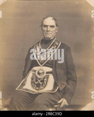 Portrait d'un homme en tenue masonique ca. 1857 par Oliver H. Willard, mort 1875 Banque D'Images