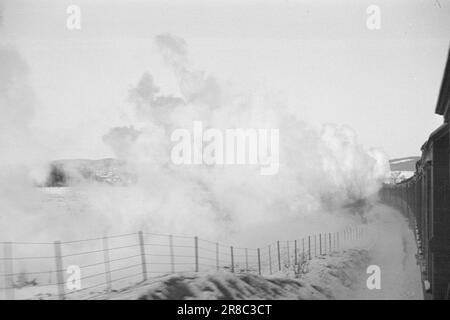 Réel 1- 1948: Le nord et le sud de la Norvège liés ensemble [image 0043]le 8 décembre 1947, Nordlandsbanen, ou Nord-Norgesbanen comme on devrait plutôt l'appeler, a ajouté quelques miles à sa croissance. La ligne Mo i Rana-Lønsdal a été ouverte à la circulation générale. Une nouvelle étape du Nord-Norgesbanen est ainsi achevée. Mais Lønsdal n'est pas le point final, la voie doit aller beaucoup plus au nord, - y a-t-il une raison de gonfler cet incident à plus qu'un intermesso technique ferroviaire? Oui, c'est vrai. Cet événement, qui a eu lieu sans aucune exposition majeure de pompe cérémoniale et splendeur, dans realit Banque D'Images