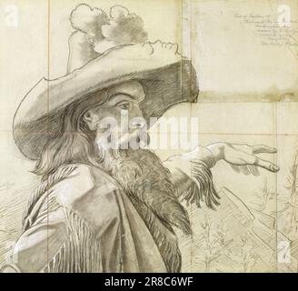 Détail de dessin animé pour murale Westward le cours de l'Empire... [] par Emanuel Gottlieb Leutze, né Schwäbisch Gmünd, Allemagne 1816-mort Washington, DC 1868 Banque D'Images