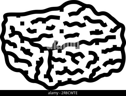 illustration vectorielle de la ligne d'icônes de la gamme d'aliments croustillants au riz Illustration de Vecteur