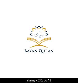 Logo Bayan Coran arabe islamique. Icône Coran Illustration de Vecteur