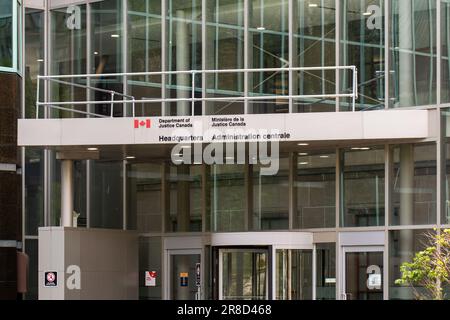 Ottawa, Canada - 19 mai 2023 : Administration centrale du ministère de la Justice du Canada Banque D'Images