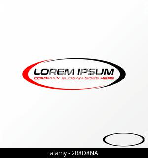 Logo design Graphic concept créatif abstrait premium libre vecteur stock simple découpage ellipse emblème modèle. Lié à l'initiale autour de l'affiche unique Illustration de Vecteur
