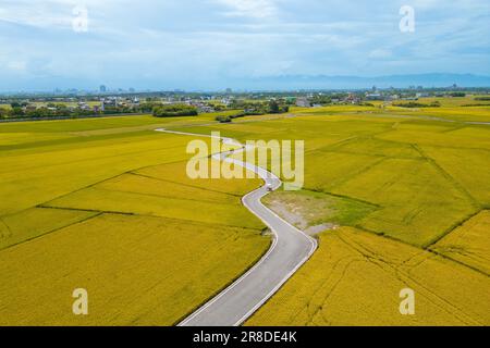 paysage du village de sanqi dans le canton de dongshan à yilan, taïwan Banque D'Images
