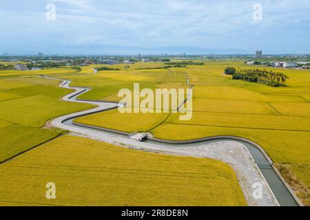 paysage du village de sanqi dans le canton de dongshan à yilan, taïwan Banque D'Images