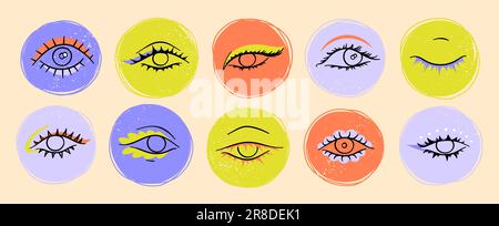 Yeux humains, vecteur dessiné à la main Illustration de Vecteur