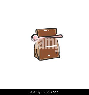 Dessin à la main vecteur abstrait graphique doodle simple ligne minimaliste collection d'illustrations avec café de préparation, de boissons de café. Vecteur de café Illustration de Vecteur
