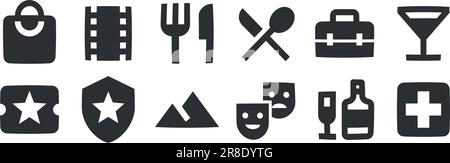 Ensemble de 12 icônes cartes. Jeu d'icônes de solutions professionnelles créatives. tendance moderne dans le style. Icônes linéaires définies. Ensemble d'icônes de l'interface utilisateur. UI et UX Illustration de Vecteur