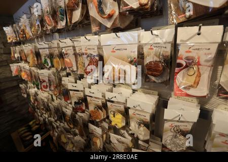 Tokyo, 3 mai 2022:modèle alimentaire ou ainsi appelé Shokuhin Sampuru fait comme porte-clés dans Kappabashi, est un faux aliment fait par la cire ou le plastique qui est utilisé pour jap Banque D'Images