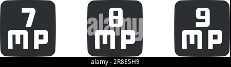 Jeu de 3 icônes image. Icône Web de ligne mince de collection vectorielle. Délimiter les signes isolés. pour mobile et web. Pack d'icônes à remplissage fin. Illustration vectorielle Illustration de Vecteur