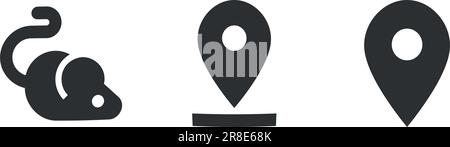 Ensemble de 3 icônes cartes. Jeu d'icônes de solutions professionnelles créatives. Ensemble simple. Icônes linéaires définies. Pack d'icônes à remplissage fin. INTERFACE UTILISATEUR UX Illustration de Vecteur