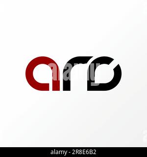 Logo design concept graphique créatif abstrait premium libre vecteur lettre ARC police avec coupe unique. Lié au monogramme typographique initial Illustration de Vecteur