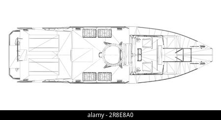 Icône de déformation filaire. Navires militaires et navires de guerre. images vectorielles isolées. Vecteur filaire du navire militaire. Modèle de véhicule militaire vecteur iso Illustration de Vecteur