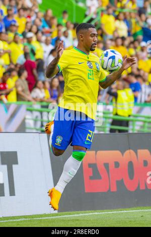 Lisbonne, Portugal 20 juin 2023, Malcom du Brésil pendant le match international de football amical entre le Brésil et le Sénégal sur 20 juin 2023 au stade José Alvalade de Lisbonne, Portugal Banque D'Images