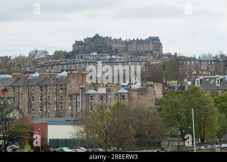 Château d'Edinbugh et Skyline, depuis le parc Inverleith Banque D'Images