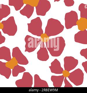 Motif abstrait à répétition sans couture dessiné à la main. Imprimés textiles contemporains au décor minimaliste Illustration de Vecteur