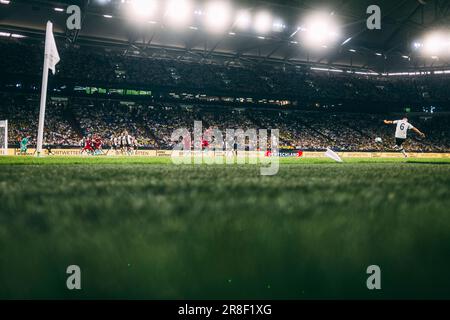 Gelsenkirchen, Veltins Arena, 20.06.23: Joshua Kimmich d'allemagne avec un coup de pied libre pendant le match amical entre l'Allemagne contre la Colombie. Banque D'Images
