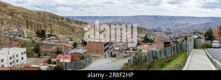 Voyages terrestres en Bolivie, Amérique du Sud : exploration de la périphérie montagneuse de la plus haute capitale administrative du monde : la Paz Banque D'Images