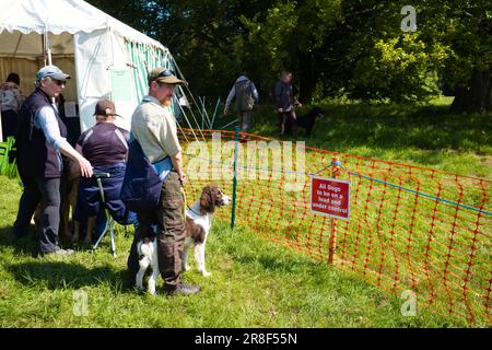 Les concurrents attendent leur machine à sous au scurry de canonnière, au match de Scampton et à la foire de campagne, dans le Yorkshire Banque D'Images