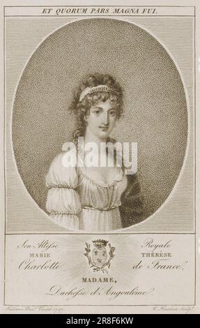 Marie Therese Charlotte de France n.d. par C. Hourdain, français, actif 18th siècle Banque D'Images