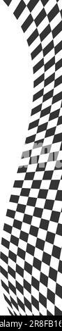 Drapeau de course à la verticale ou texture de chevêtre. Bannière de compétition Motocross, rallye, voiture de sport ou jeu d'échecs avec espace publicitaire. Noir et blanc voilé Illustration de Vecteur