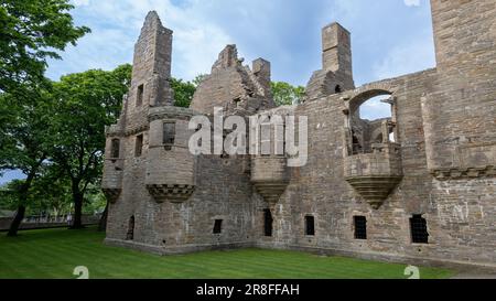 Ruines du Palais des évêques, Kirkwall est un palais de 12th-siècle, construit en même temps que la cathédrale St Magnus adjacente dans le centre de Kirkwall, Banque D'Images