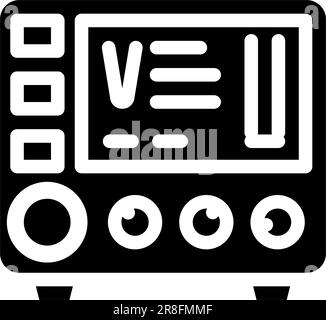 illustration vectorielle d'icône de glyphe d'ingénieur électricien d'alimentation Illustration de Vecteur