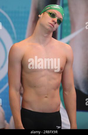 MARCHAND Léon des DAUPHINS TOULOUSE OEC chaleur 200 M libre hommes pendant les Championnats de natation d'élite française sur 12 juin 2023 à Rennes, France - photo Laurent Lairys / DPPI Banque D'Images