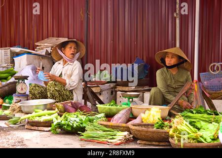 Femme du marché, Hoi an, Vietnam Banque D'Images