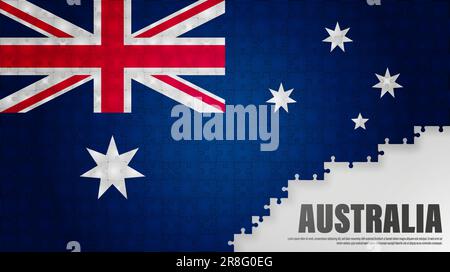 Australie drapeau jigsaw arrière-plan. Élément d'impact pour l'utilisation que vous voulez en faire. Illustration de Vecteur