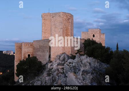 Ruines du château de Santa Catalina, Castillo de, Parador Hotel, Jaen, Andalousie, Espagne Banque D'Images