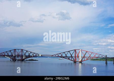 Forth Bridge, construit en 1890, Édimbourg, Lothian, Écosse, Edinburg, pont ferroviaire Banque D'Images